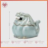  Lư Xông Trầm, Lư Đốt Trầm Hương Mật Tông [Kim Cương Hỷ Lạc] Bằng Gốm Hình Kỳ Lân Chiêu Tài Lộc 