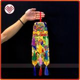  Lọng Trang Trí Bàn Thờ Mật Tông [Kim Cương Hỷ Lạc] Hình Trụ Vải Gấm - Dài 40Cm 