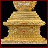  Tháp Xá Lợi Đồng Mạ Vàng [Kim Cương Hỷ Lạc] Cao 43Cm 
