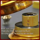  Kinh Luân Cầm Tay Om Mani Pad Me Hum [Kim Cương Hỷ Lạc] Hợp Kim Cao Cấp Lõi Chú Microflim 