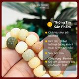  Vòng 108 Hạt Phong Thủy, Chuỗi 108 Hạt Đeo Tay Niệm Phật [Kim Cương Hỷ Lạc] Hạt Bối Tự Nhiên 