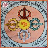  Lọng Trang Trí Bàn Thờ Mật Tông - Bảo Cái [Kim Cương Hỷ Lạc] Chày Kim Cương Đôi 