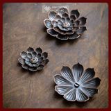  Đế Cắm Nhang Hoa Sen, Đế Đốt Trầm Hương [Kim Cương Hỷ Lạc] Hợp Kim Chất Lượng Cao, Dùng Cho Nhang Vòng, Nhang Tăm 