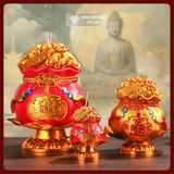  Nến Thần Tài - Nến Sáp Tài Lộc [Kim Cương Hỷ Lạc] Nến Chiêu Tài Đón Lộc Thần Tài- Nến Sáp Giá Rẻ 