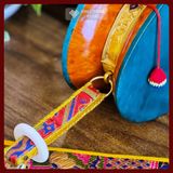  Trống Damaru [Kim Cương Hỷ Lạc] Xuất Xứ Nepal 12x7cm 