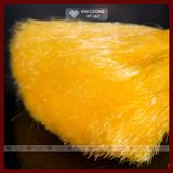  Chổi Quét Tượng Phật, Cọ Vệ Sinh Tượng Phật [Kim Cương Hỷ Lạc] Lông Siêu Dày Mịn, Cán Nhựa Vàng - Đỏ 