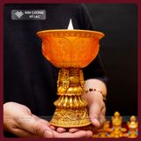  Chân Đèn Thắp Sáng Bàn Thờ [Kim Cương Hỷ Lạc] Chân Đèn LED Cúng Dường Sạc Pin Nhiều Kích Thước 