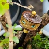  Kinh Luân Cầm Tay Đồng Chạm Khắc Chữ Nổi Chú Om Mani Padme Hum [Kim Cương Hỷ Lạc] 