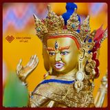  Tôn Tượng Phật Đảnh Tôn Thắng, Tượng Phật Đảnh [Kim Cương Hỷ Lạc] Đồng Mạ Vàng 47Cm 