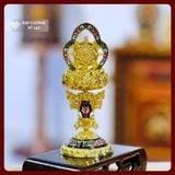  Set 8 Biểu Tượng Bát Cát Tường [Kim Cương Hỷ Lạc] Chất Liệu Hợp Kim Đồng 16Cm Màu Xanh Rêu 