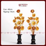  Bình Hoa Sen Hợp Kim Trang Trí Ban Thờ [Kim Cương Hỷ Lạc] Cặp Bình Sen Hợp Kim Nhiều Kích Thước 