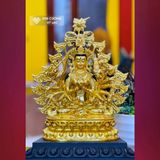  Tượng Phật Chuẩn Đề, Chuẩn Đề Phật Mẫu [Kim Cương Hỷ Lạc] Đồng Mạ Vàng - Cao 33cm 