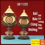  Bát Cát Tường Hợp Nhất Mật Tông [Kim Cương Hỷ Lạc] Hợp Kim Cao Cấp - May Mắn Thịnh Vượng 