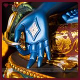  Tượng Phật Dược Sư Lưu Ly Quang Vương Phật [Kim Cương Hỷ Lạc] Tượng Dược Sư Đồng Vẽ Màu Cao Cấp 