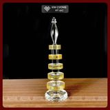  Tháp Xá Lợi Thủy Tinh [Kim Cương Hỷ Lạc] Cao 48Cm 
