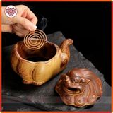  Lư Xông Trầm, Lư Đốt Trầm Hương Mật Tông [Kim Cương Hỷ Lạc] Bằng Gốm Hình Kỳ Lân Chiêu Tài Lộc 