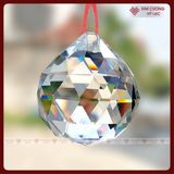  Quả Cầu Treo Pha Lê Phong Thủy [Kim Cương Hỷ Lạc] Độ Trong Suốt Rất Cao, Size 4 - 5 - 6 - 7 - 8 Cm 