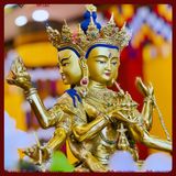  Tôn Tượng Phật Đảnh Tôn Thắng, Tượng Phật Đảnh [Kim Cương Hỷ Lạc] Đồng Mạ Vàng 47Cm 