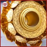  Đế Cắm Kinh Luân Cầm Tay [Kim Cương Hỷ Lạc] Hình Bông Sen 2 Tầng Bằng Đồng 