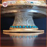  Tháp Mandala Mật Tông [Kim Cương Hỷ Lạc] Nạm Bạc Cẩn Đá 