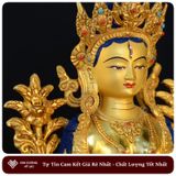  Tượng Phật Tara Trắng Mật Tông [Kim Cương Hỷ Lạc] 33Cm Nepal 