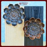  Đế Cắm Nhang Hoa Sen, Đế Đốt Trầm Hương [Kim Cương Hỷ Lạc] Hợp Kim Chất Lượng Cao, Dùng Cho Nhang Vòng, Nhang Tăm 