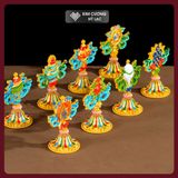  Bộ Bát Cát Tường Cúng Dường Hợp Kim Cao Cấp [Kim Cương Hỷ Lạc] Bát Cát Tường Hợp Kim Vẽ Màu 9cm 