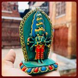  Tượng Thiên Thủ Thiên Nhãn Nepal -Hàng Hiểm [Kim Cương Hỷ Lạc]Chất Liệu Bột Sa Thạch Vẽ Màu Thủ Công 