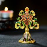  Bát Cát Tường Trang Trí Ban Thờ Mật Tông [Kim Cương Hỷ Lạc] Hợp Kim Vẽ Màu 8Cm 