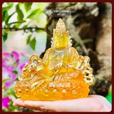  Tôn Tượng Hoàng Thần Tài Chất Liệu Lưu Ly Cao Cấp [Kim Cương Hỷ Lạc] Tượng Thờ Lưu Ly Mật Tông 