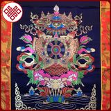  Rèm Trang Trí Bàn Thờ Mật Tông [Kim Cương Hỷ Lạc] Rèm Cửa Bát Cát Tường Hợp Nhất- Kalachakra 