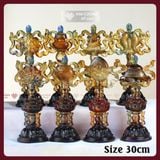  Bộ 8 Món Bát Bảo Cúng Dường Phật [Kim Cương Hỷ Lạc] Bộ Bát Cát Tường Lưu Ly Cao Cấp Size Lớn 