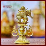  Bộ Thất Bảo Luân Vương, 7 Món Thất Bảo Mật Tông [Kim Cương Hỷ Lạc] Đồng Mạ Vàng Cao Cấp Size 20cm 