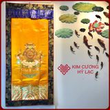  Rèm Cửa Trang Trí Bàn Thờ Mật Tông [Kim Cương Hỷ Lạc] Bát Cát Tường Màu Vàng 