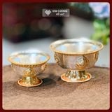  Chén Nước Cúng Dường Mật Tông [Kim Cương Hỷ Lạc] Chén Cúng Dường Đồng Mạ Vàng Nepal Nhiều Size 