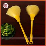  Chổi Quét Tượng Phật, Cọ Vệ Sinh Tượng Phật [Kim Cương Hỷ Lạc] Lông Siêu Dày Mịn, Cán Nhựa Vàng - Đỏ 