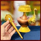  Bình Sái Tịnh Mật Tông [Kim Cương Hỷ Lạc] - Chất Liệu Đồng Vẽ Màu Kích Thước 23cm 