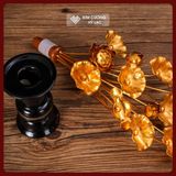  Bình Hoa Sen Hợp Kim Trang Trí Ban Thờ [Kim Cương Hỷ Lạc] Cặp Bình Sen Hợp Kim Nhiều Kích Thước 