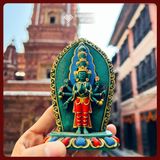  Tượng Thiên Thủ Thiên Nhãn Nepal -Hàng Hiểm [Kim Cương Hỷ Lạc]Chất Liệu Bột Sa Thạch Vẽ Màu Thủ Công 