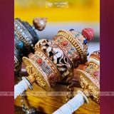  Kinh Luân Cầm Tay Nepal Nạm Bạc Thủ Công [Kim Cương Hỷ Lạc] 36Cm 