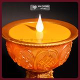  Chân Đèn Thắp Sáng Bàn Thờ [Kim Cương Hỷ Lạc] Chân Đèn LED Cúng Dường Sạc Pin Nhiều Kích Thước 