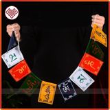  Cờ Phật Giáo Mật Tông Tây Tạng Cờ Cầu Nguyện Khắc Chú Om Mani Padme Hum[ Kim Cương Hỷ Lạc] Trang Trí Bàn Thờ 