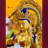  Tượng Phật Văn Thù, Tôn Tượng Văn Thù Sư Lợi Bồ Tát [Kim Cương Hỷ Lạc] Đồng Mạ Vàng 50cm 