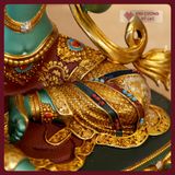 Tượng Tara Xanh Đồng Vẽ Màu Cao Cấp [Kim Cương Hỷ Lạc] Diện Tượng Cực Đẹp - Nhiều Kích Thước 