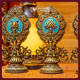  Bộ Bát Cát Tường Cúng Dường Mật Tông [Kim Cương Hỷ Lạc] Bát Cát Tường Composite Vẽ Màu Cao Cấp 20cm 