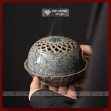  Lư Gốm Xông Trầm Hương - Lư Đốt Trầm, Lư Xông [Kim Cương Hỷ Lạc] Lư Gốm Sứ Cao Cấp Họa Tiết Đẹp 