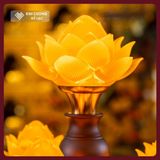  Chân Đèn Điện Hoa Sen Cao Cấp - Đèn Thờ Hoa Sen [Kim Cương Hỷ Lạc] Đèn Thờ Hoa Sen 9-13-19-27 bông 
