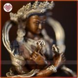  Tượng Phật Kim Cương Tổng Trì Mật Tông [Kim Cương Hỷ Lạc] Đồng Nạm Bạc 