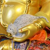  Tượng Hoàng Thần Tài Dzambala Mật Tông [Kim Cương Hỷ Lạc] Đồng Vẽ Màu 