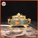  Lư Hương Đốt Trầm Lư Xông Trầm Hương Mật Tông [Kim Cương Hỷ Lạc] Mẫu Mới Size Lớn 